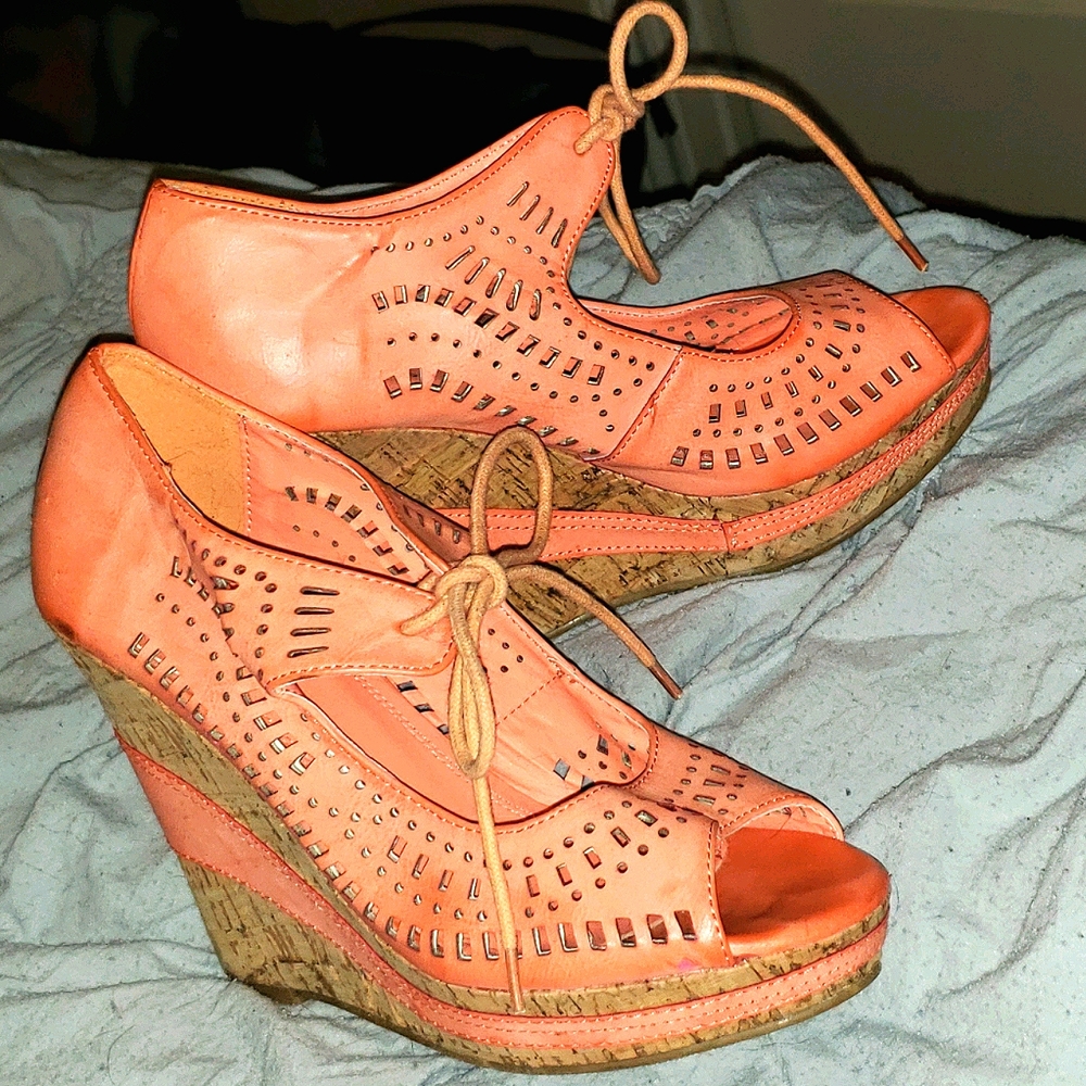 Coral Wedge shoe